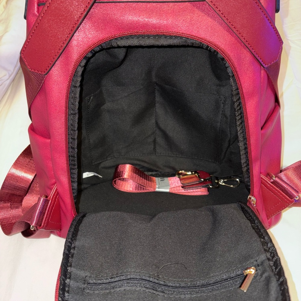 JM Collection Cherry Red Backpack - Picture 7 of 7